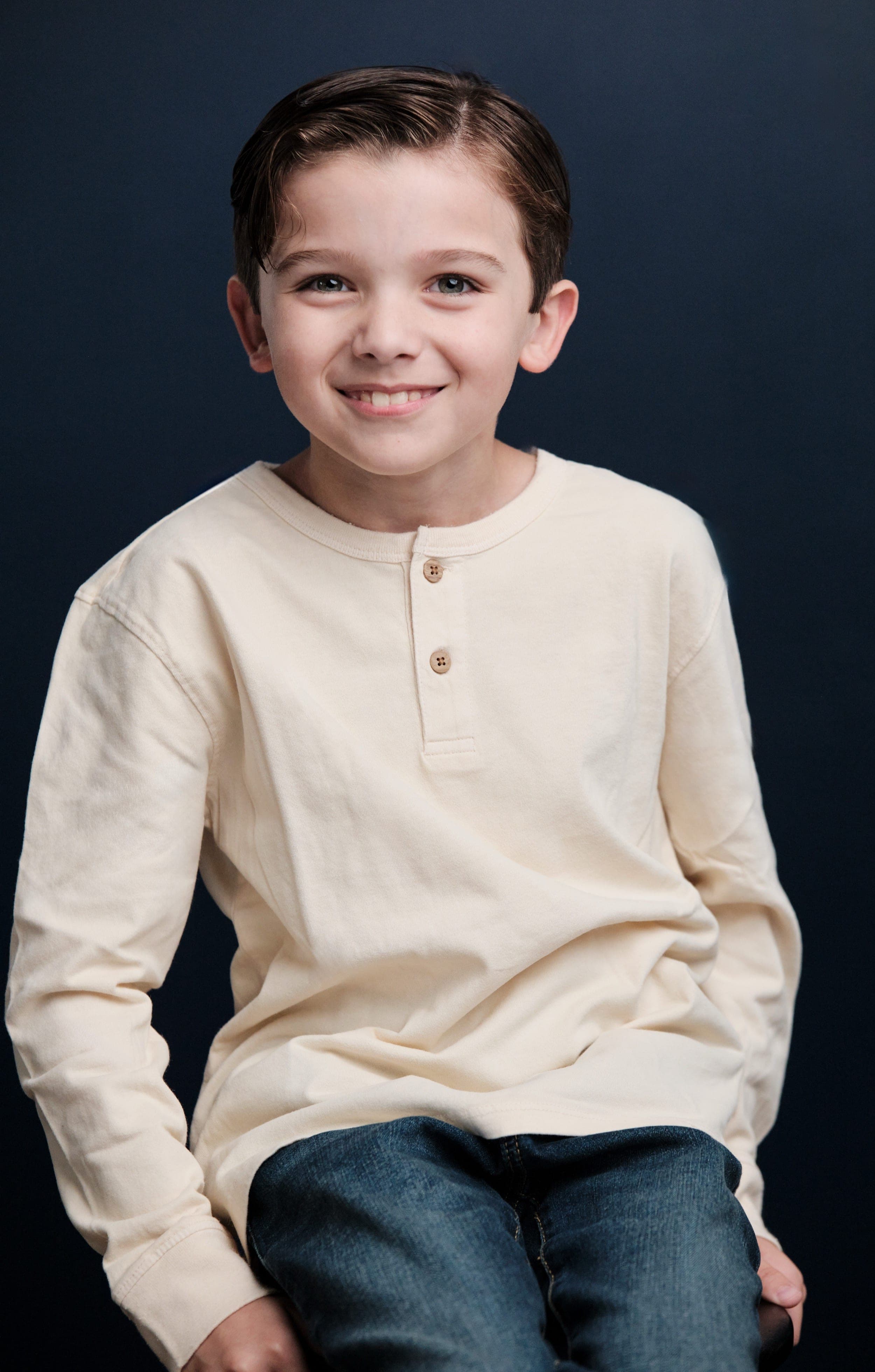 Children's studio portrait with professional direction by Henry David Photography