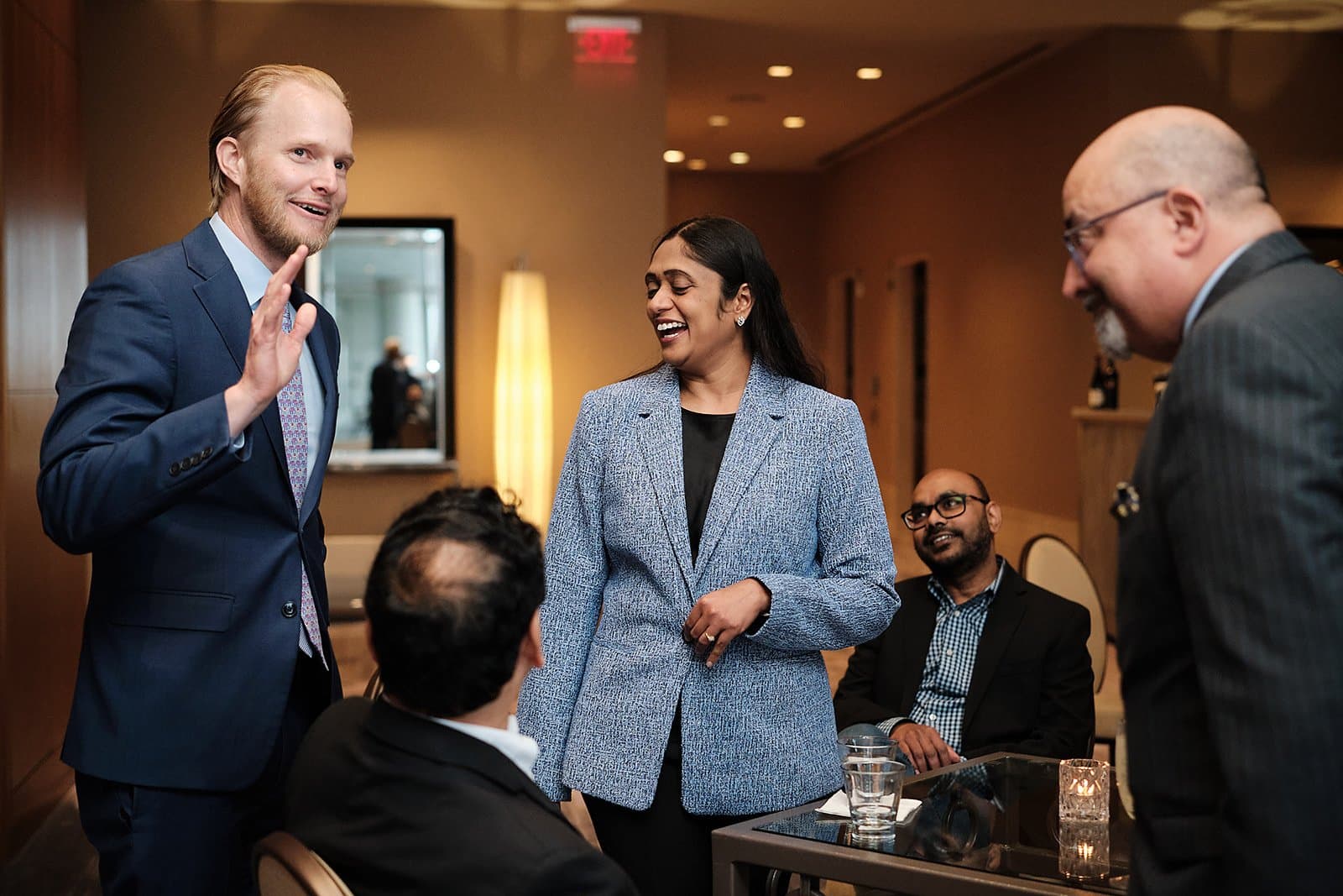 US India Business Council event in St. Louis, panel discussion captured with multi-camera coverage for corporate interview content