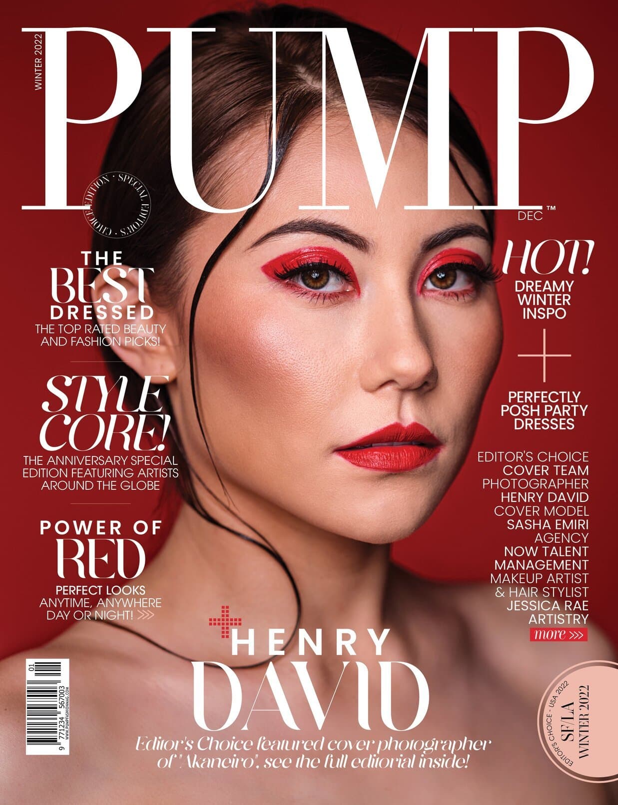 Fashion magazine cover portrait by Henry David Photography