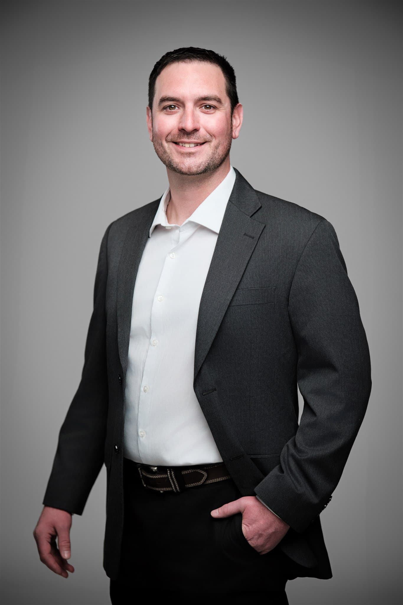 Clinical professional headshot in the Central West End medical corridor by Henry David Photography