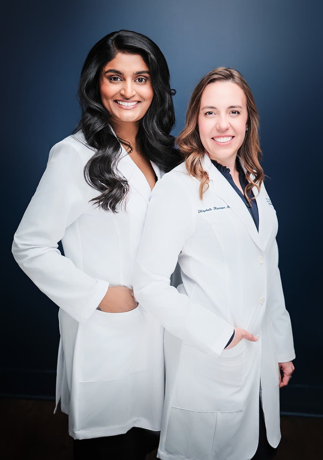 Editorial team portrait of Dr. Prasanthi Kandula and Dr. Elizabeth Rancour together