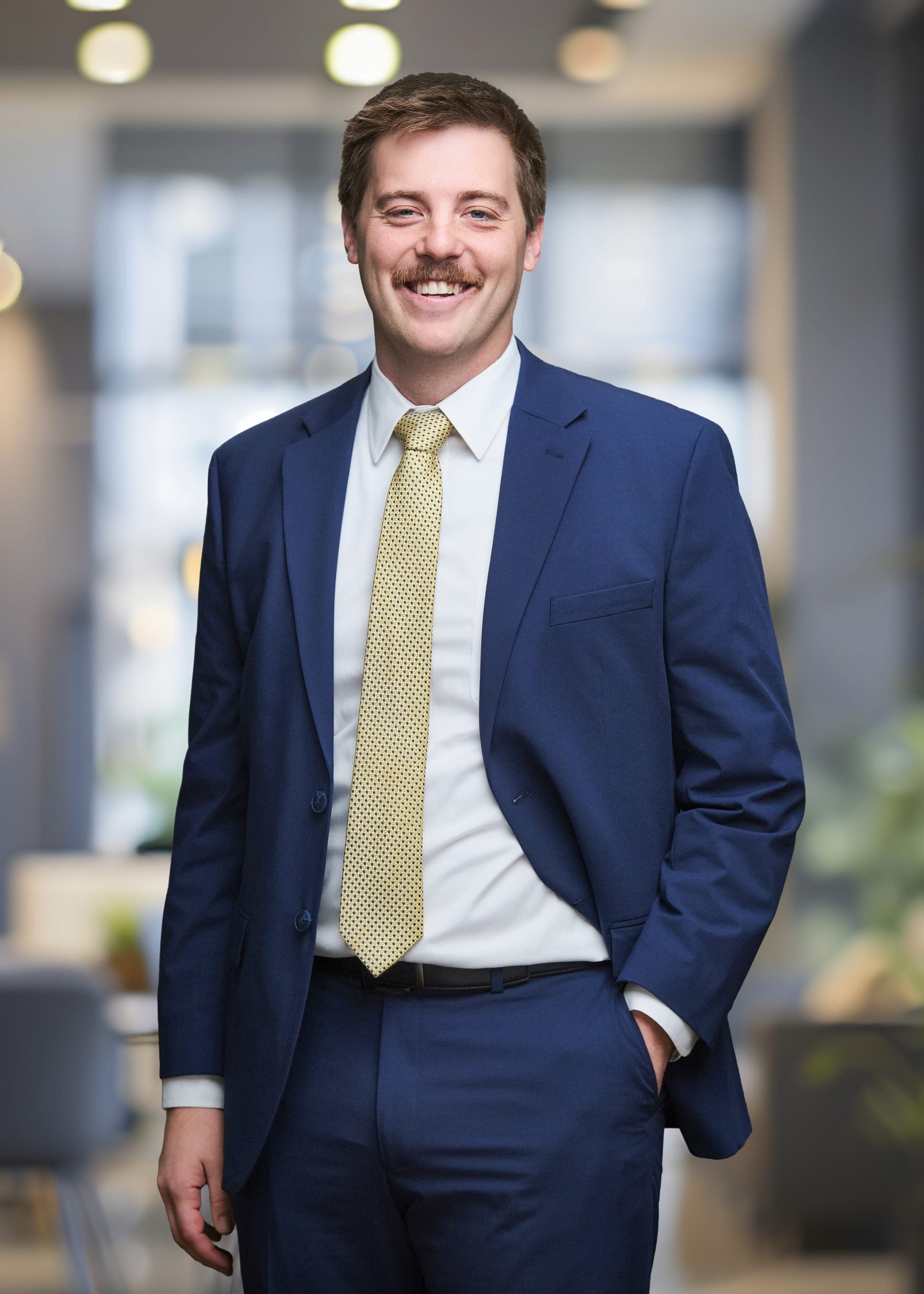 Sam Yarborough of the Taxman & Landy Team at Merrill Lynch in Clayton. Professional headshot by Henry David Photography