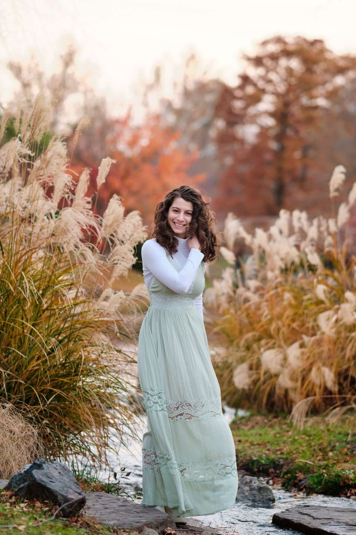 Senior portrait at the Missouri Botanical Garden by Henry David Photography