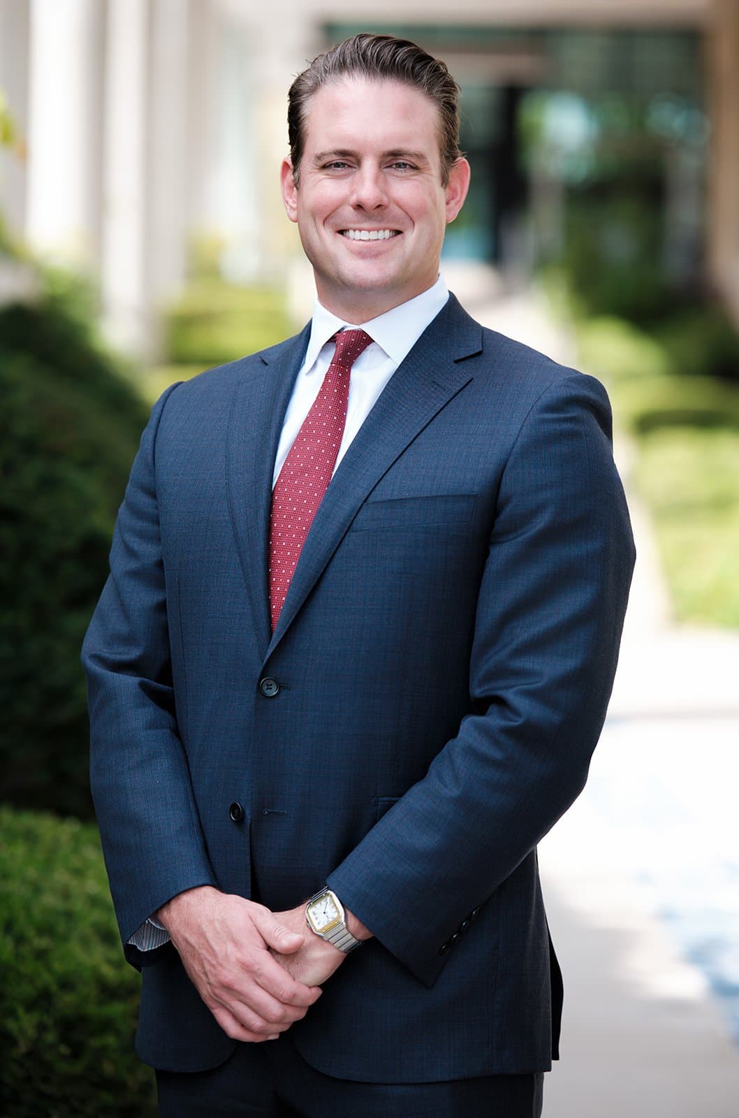 Merrill Lynch Kansas City wealth management advisor headshot in business suit by Henry David Photography